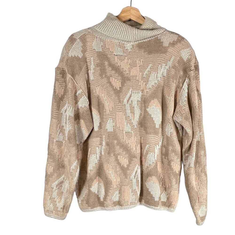 Vintage Renee Tener for Jeanne Pierre Pastel 80s Sweater SIZE LARGE L Lambswool - Picture 4 of 10